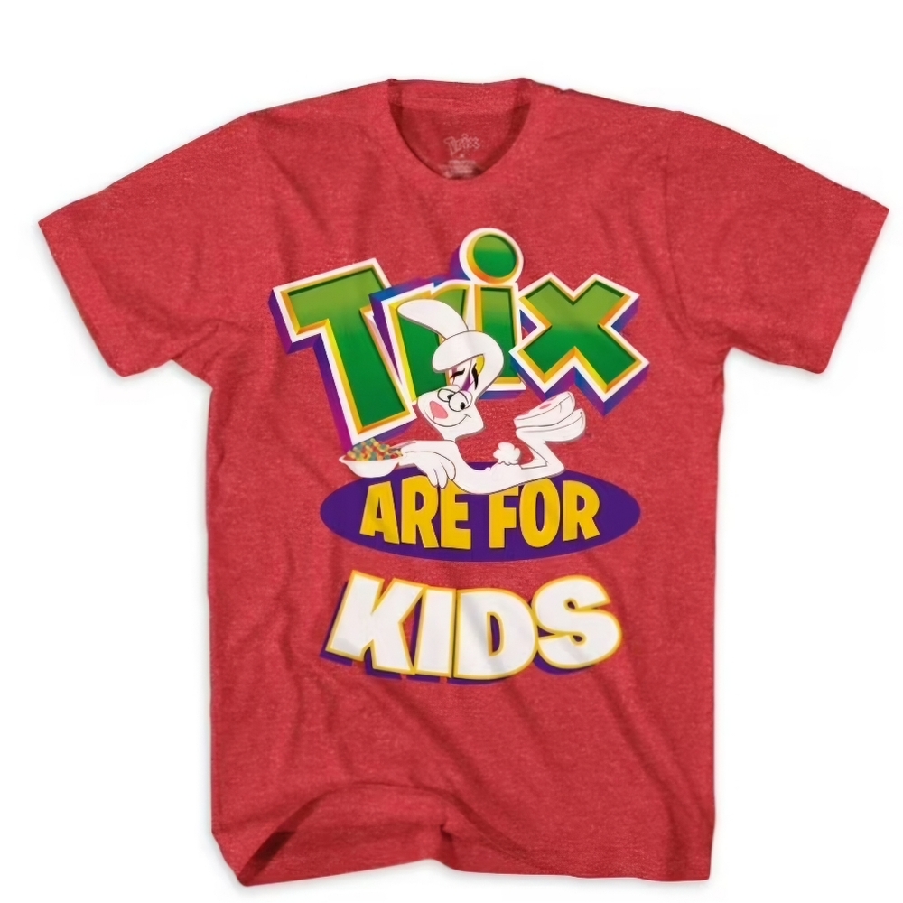 TRIX Kid's Unisex Short Sleeve Red "Trix Are For Kids" Tshirt- M (8)